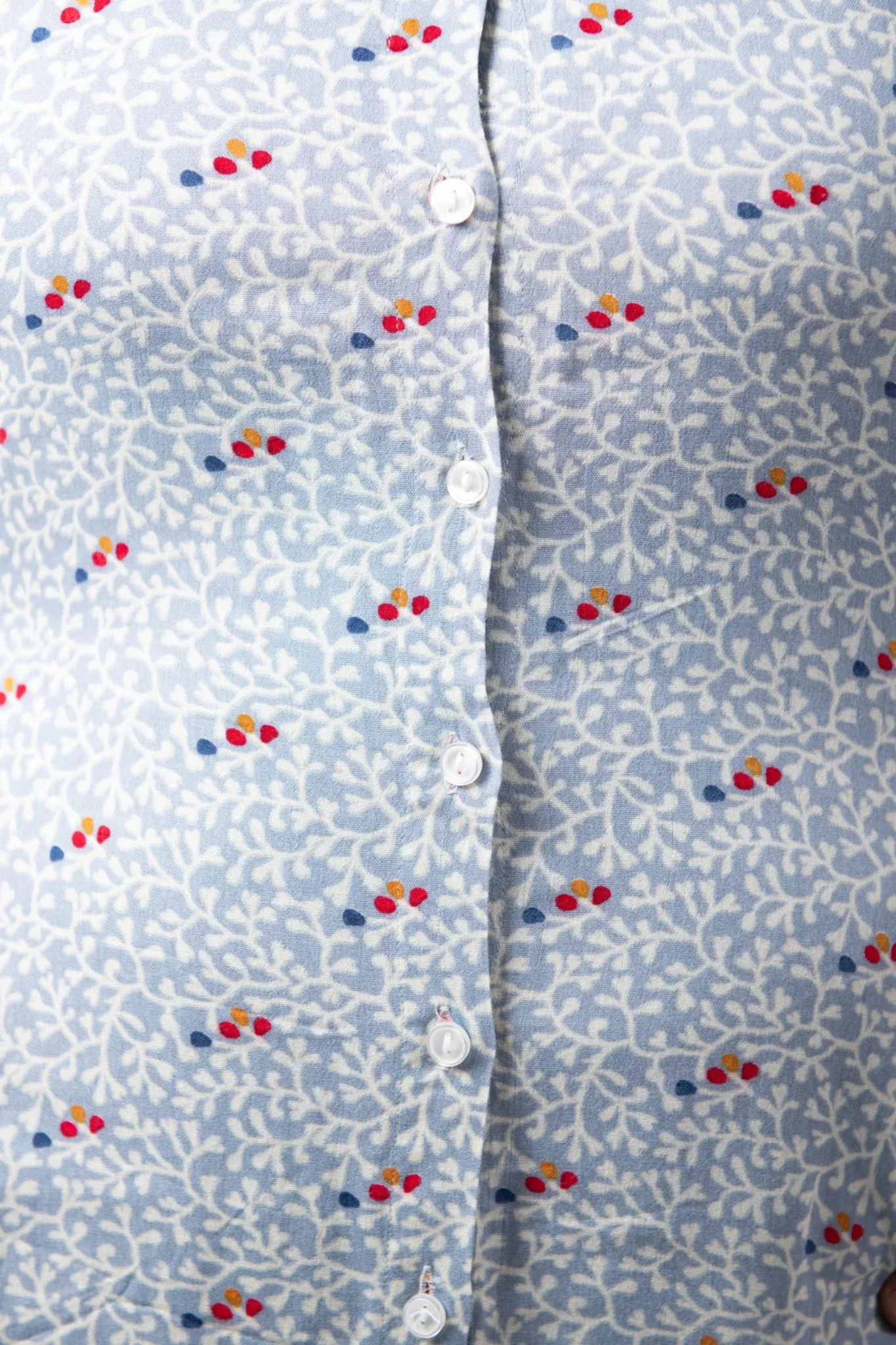 Robe Chemise Bleu Motif Délicat – Image 4