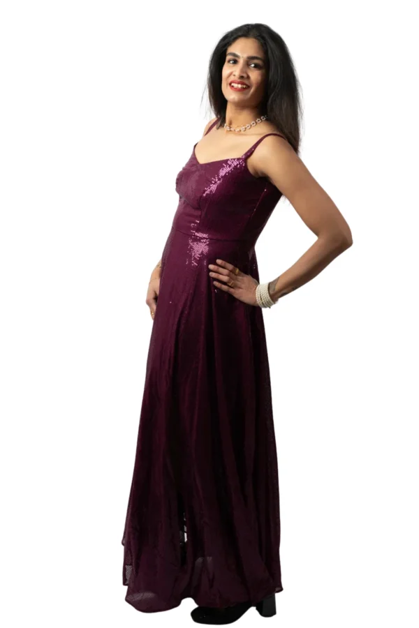 Robe de Soirée Scintillante – Paillettes Coupe Évasée