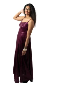 Robe de Soirée Scintillante – Paillettes Coupe Évasée